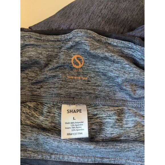 Peloton Womens Gray Capri Leggings By Shape L Polyester/Spandex Blend - Picture 3 of 3